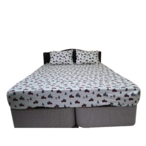 Lastikli Çarşaf Flanel 160*200 2 Adet 50*70 Set