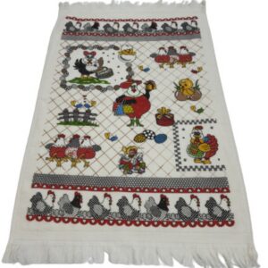 Bilgem Tekstil Özel Tasarım Baskılı Saçaklı Mutfak ve El Havlusu 40x60 cm